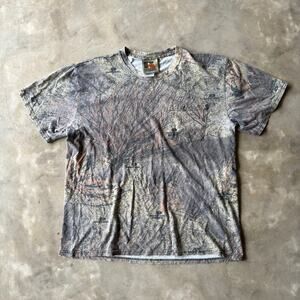 VINTAGE RUSSELL OUTDOORS CAMO SHIRT 00S LARGE GREEN CAMPING OUTDOORS